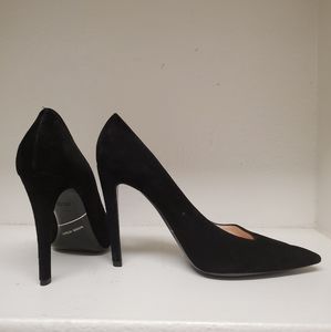 Georgio Armani Asymmetric Suede Pumps